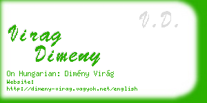 virag dimeny business card